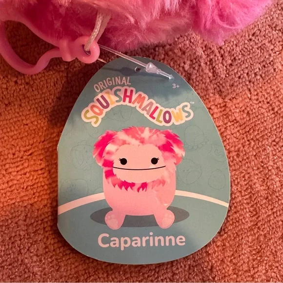 Squishmallows 3.5 in Caparinne the Bigfoot clip keychain - Picture 3 of 4